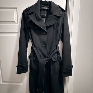 Kenneth Cole Reaction Classic Black Trench Coat